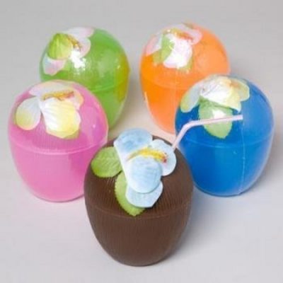 Plastic Coconut Cups Assorted Colours AM399715