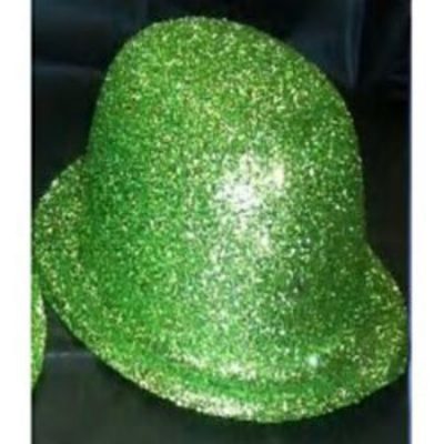 Bowler Hat Lime Green Glitter MFGH-1-LGB
