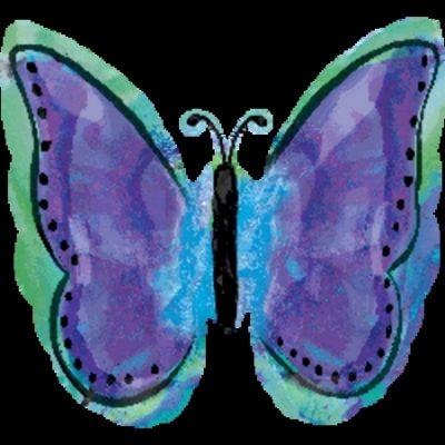 Painted Pink Butterfly Painted Purple Butterfly SuperShape Foil Balloon ANA23909