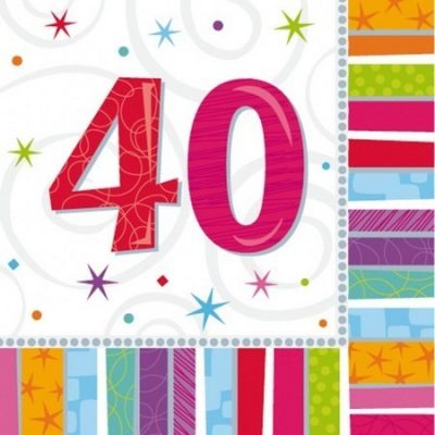 40th Radiant Birthday Luncheon Napkin AM991415