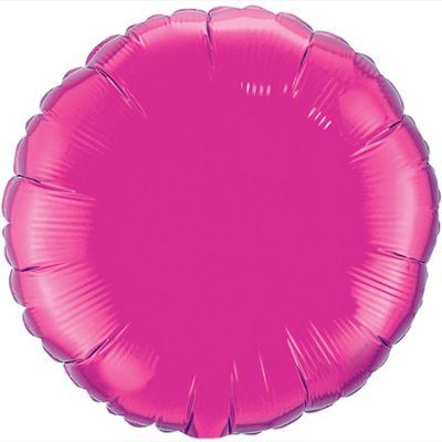 Magenta 4 inch (10cm) Round Foil Q99340 (Pk.10) - F - Uninflated, Heat Sealer Required