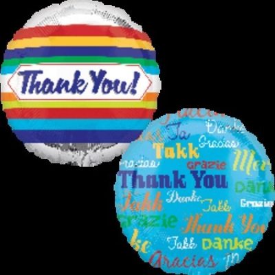 Thank You Stripes Foil Balloon ANA33567
