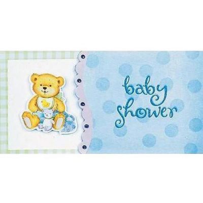 Precious Bear Blue Baby Shower Invitations AM497143