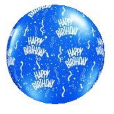Birthday Around Sapphire Blue 3' Latex Balloon Q28182