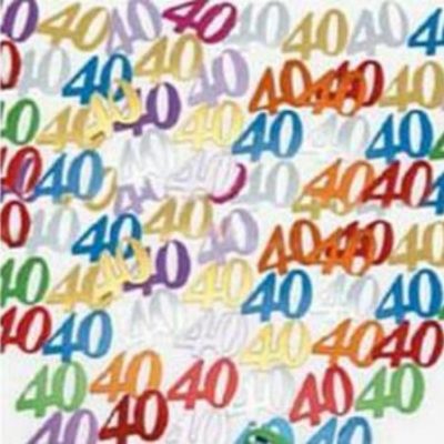 Scatterfetti Number 40 Multi Colour P400123
