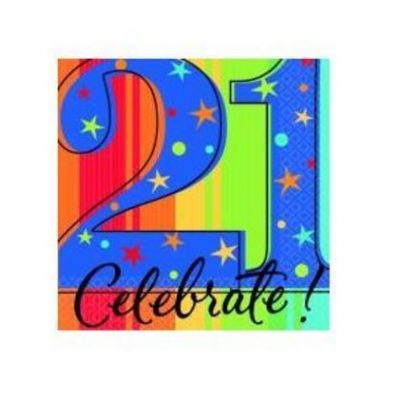 A Year To Celebrate 21 Beverage Napkins AM5097983