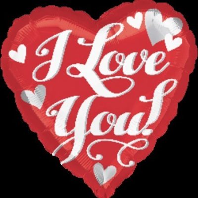 Love White Script Heart Shape Foil Balloon ANA34215