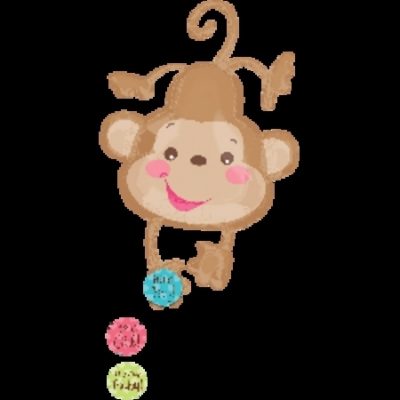 Fisher Price Baby Monkey SuperShape Foil Balloon ANA20550