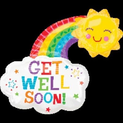 Get Well Happy Rainbow Supershape Foil Balloon ANA35489