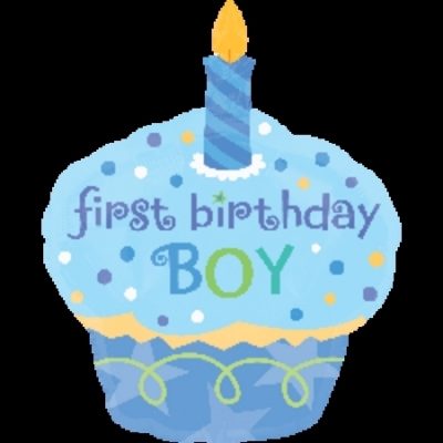 Sweet Little Cupcake 1st Birthday Boy SuperShape Foil Balloon ANA119923