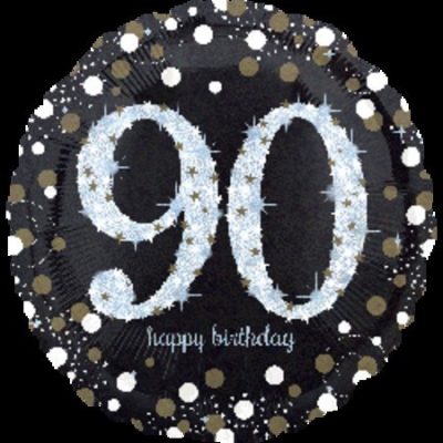 Sparkling Birthday 90 Holographic Foil Balloon ANA33743