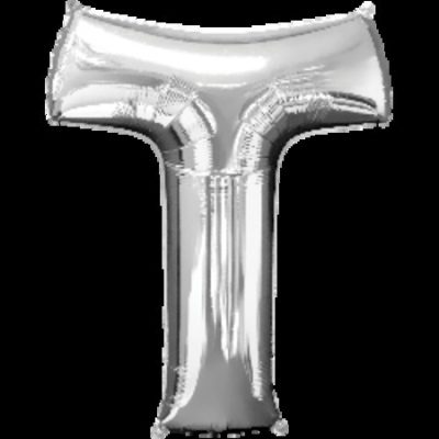 Silver Letter T Megaloon Foil Balloon ANA32985