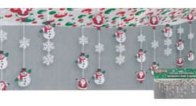 Santa & Snowman Ceiling Decoration M90335
