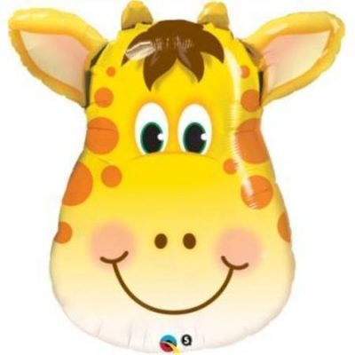 Jolly Giraffe Minishape Foil Balloon Q41790 - I - Inflated, On Cup & Stick
