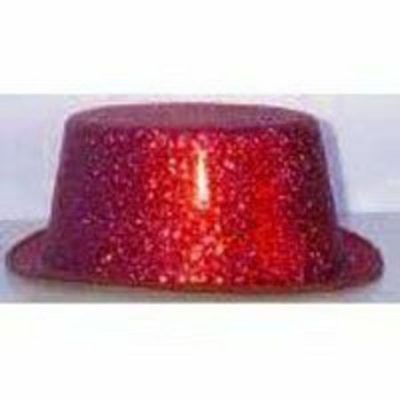 Top Hat Red Glitter MFGH-1-RET