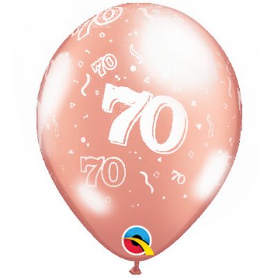 Rose Gold 70 Around Pearl Latex Balloons IIRG70