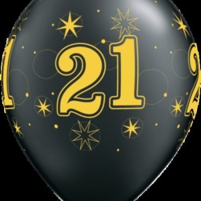 21 Sparkle Around Pearl Black Latex Balloons Q48701
