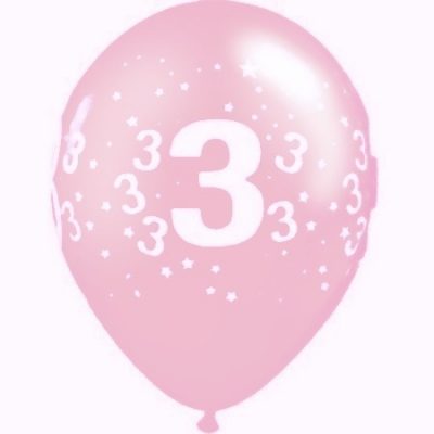 3 Around Pearl Pink Latex Balloon II3PP