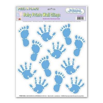 Baby Prints Peel 'N Place Light Blue BE54349-LB