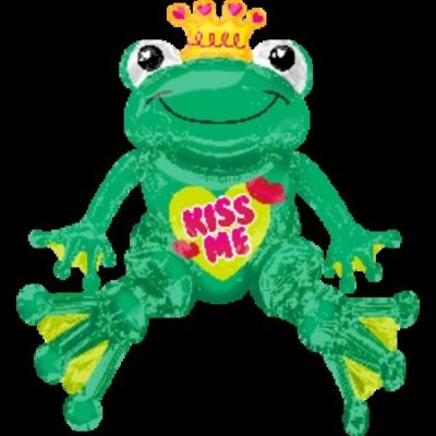 Sitting Frog Kiss Me Multi Balloon ANA34240