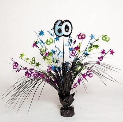 60th Birthday Tabletop Spray Decoration AM116536