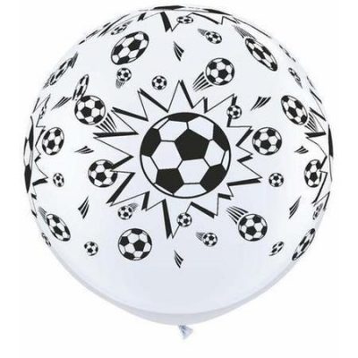 Soccer Balls Around 3' (91 cm) Latex Balloons Q29204