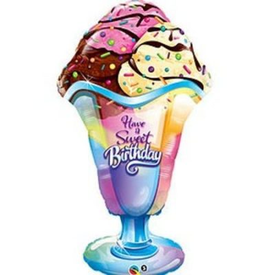 Have a Sweet Birthday Sundae Foil Shape Balloon Q33366