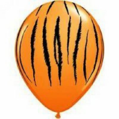 Tiger Stripes Orange Latex Balloons Q55474
