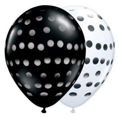 Polka Dot Spray Decorated Latex Balloons Q11554