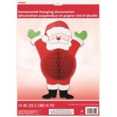 Honeycomb Hanging Santa M63545