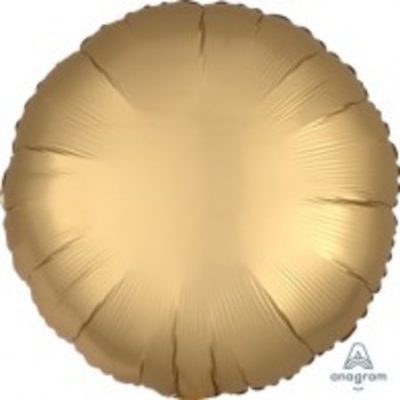 Round Gold Sateen Satin Luxe 18 inch (45 cm) Foil Balloon ANA36801