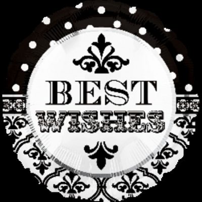Damask & Dots Best Wishes Foil Balloon ANA24545