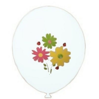 Daisies & Ladybugs White Latex Balloons Q73533