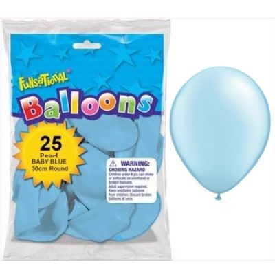 Funsational Pearl Baby Blue 12 inch (30cm) Latex Balloons 50 Count F50061