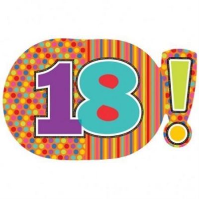 Birthday Dots & Stripes 18! SuperShape Foil Balloon ANA22907