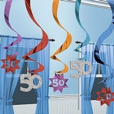 50 The Party Continues Hanging Swirl Decorations AM674050