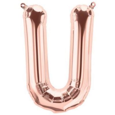 Rose Gold Letter U 16 inch (40 cm) Foil Balloon Q59744