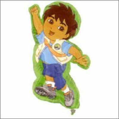 Go Diego Go Character Mini Shape Foil Balloon ANA12990 - F - Uninflated, Heat Sealer Required