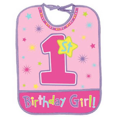 Hugs & Stitches Girl Vinyl Bib AM43125