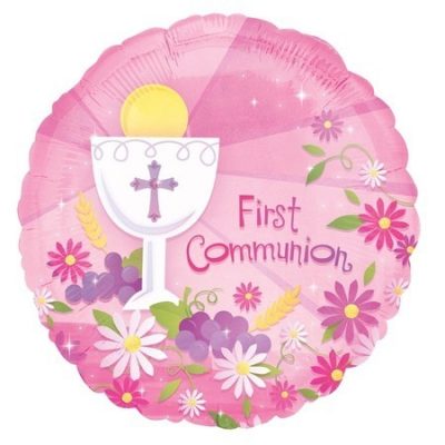 First Communion Pink Foil Balloon ANA119100