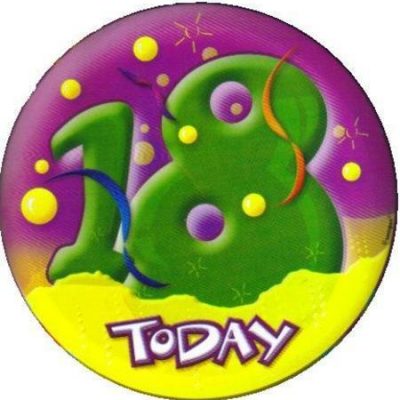 18 Today Jumbo Party Badge M81173
