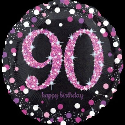 Pink Celebration 90 Holographic Foil Balloon ANA33791
