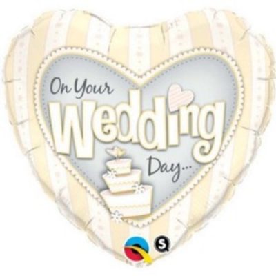 On Your Wedding Day Heart Shape Foil Balloon Q31078