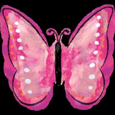 Painted Pink Butterfly SuperShape Foil Balloon ANA23908