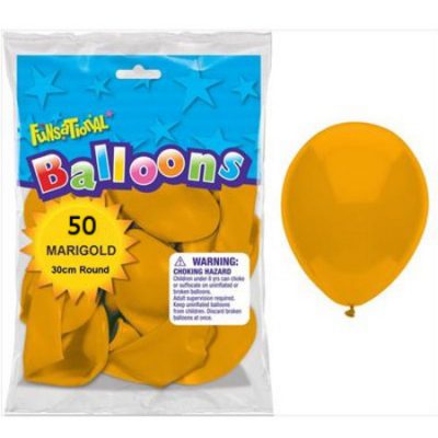 Funsational Marigold 12 inch (30cm) Latex Balloons 50 Count F50904