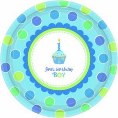 Sweet Little Cupcake Boy ECO Plates AM729568