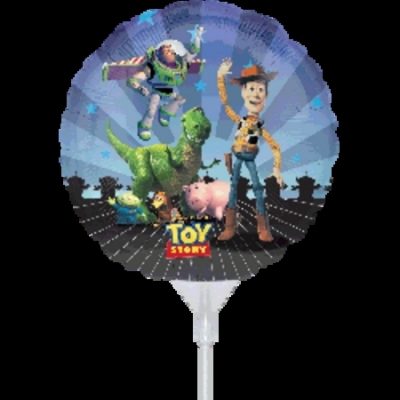 Toy Story Gang 9 inch (22cm) Foil Balloon ANA19811 - I - Inflated, On Cup & Stick