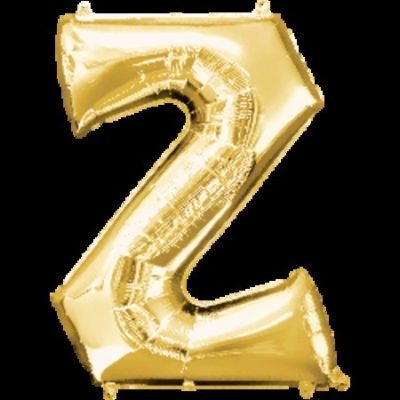 Gold Letter Z Megaloon 32 inch (81 cm) Foil Balloon ANA33000
