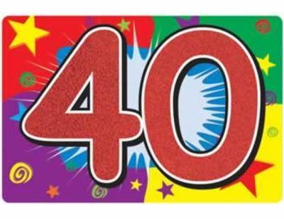 Glittered '40' Sign BE57503-40