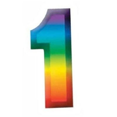 Multi-Color Plastic 3-D Number '1' BE55076-1